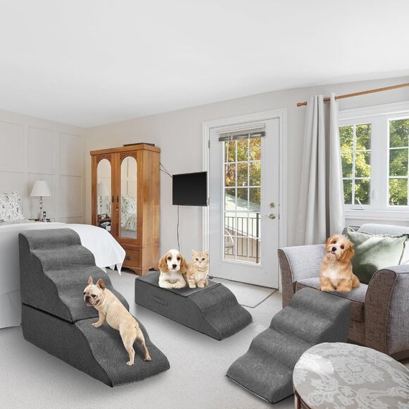 MALOROY Other - Dog Stairs for High Bed 30" H, 6-Step